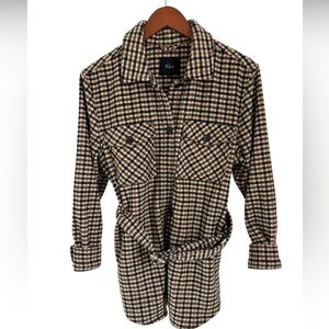 Rails Belted Plaid Shirt Jacket